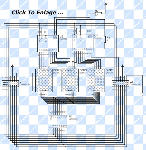 15x7 Smart LED Matrix Board LED Displays Displays eXtreme Circuit Diagram
