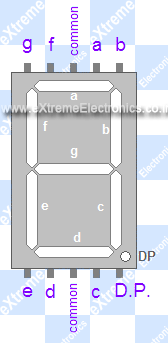 seven segment display pin configuration