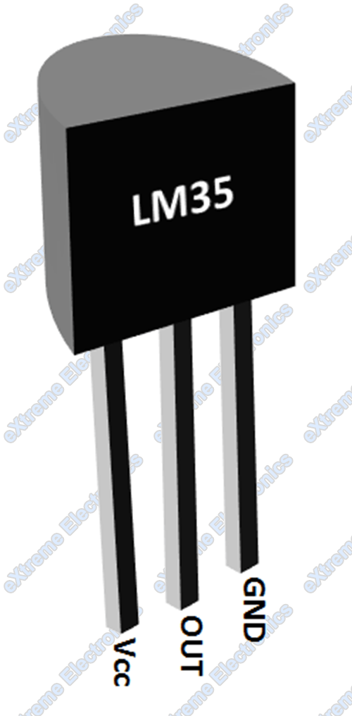 LM35 سنسور دما پین کردن