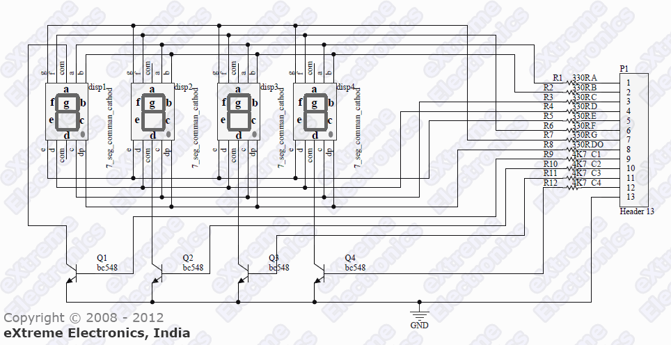 7 segment display driver