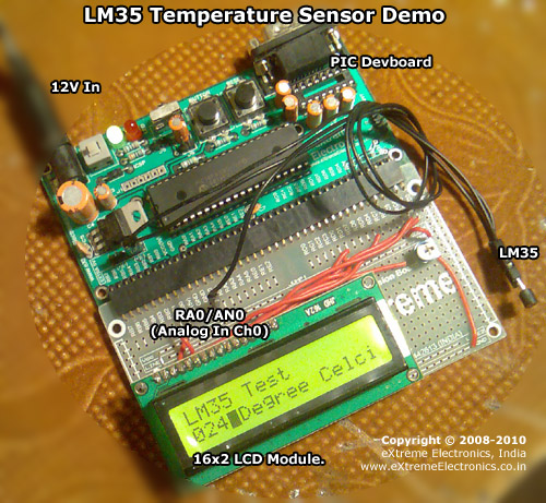 LM35 Temperature Sensor Demo