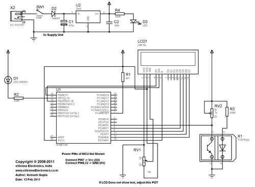 RPM Meter Schematic