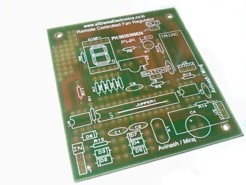 remote controlled fan regulator pcb