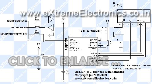 AVR ATmega8 interface with DS1307 RTC