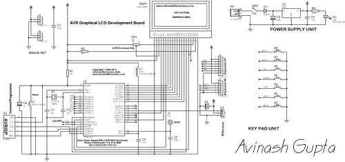 GLCD Development Board Schematic