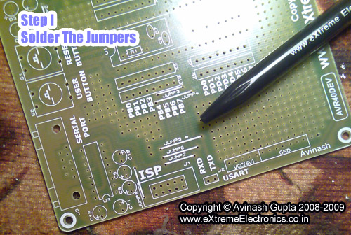 making atmel avr development board circuit