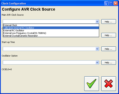 avr clock configure