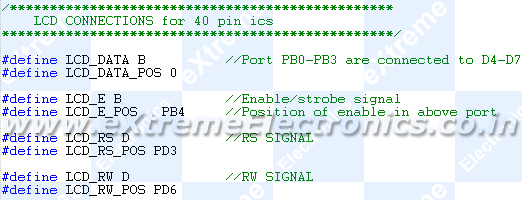 lcd library setup for avr mcu