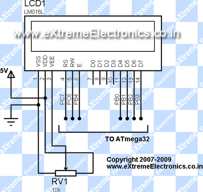 16x2 lcd interface with atmega32