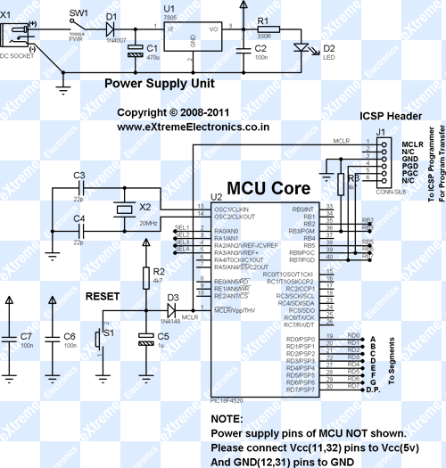 Multiplex Seven Segment Display with PIC18F4520