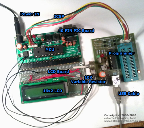 PIC ADC Test setup