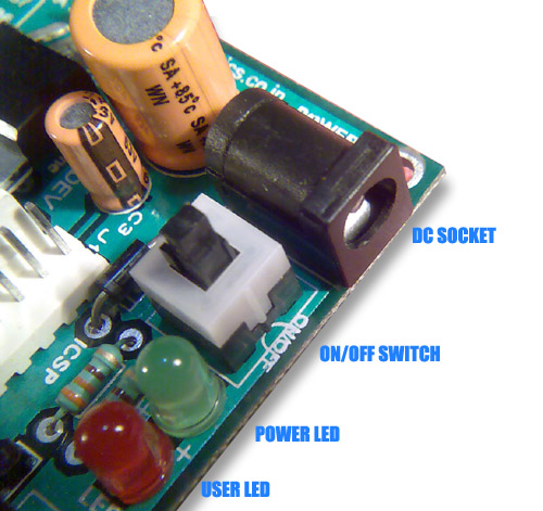 pic microcontroller development board power supply