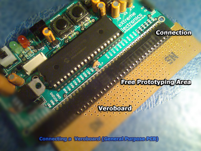 pic microcontroller development board with veroboard