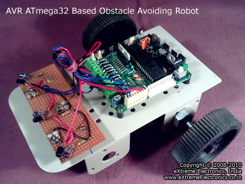 avr atmega32 based obstacle avoiding robot tutorial